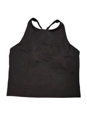 Fabletics Women's Black Athletic Tank Top w/ Built-In Bra Strappy Back Size L/XL